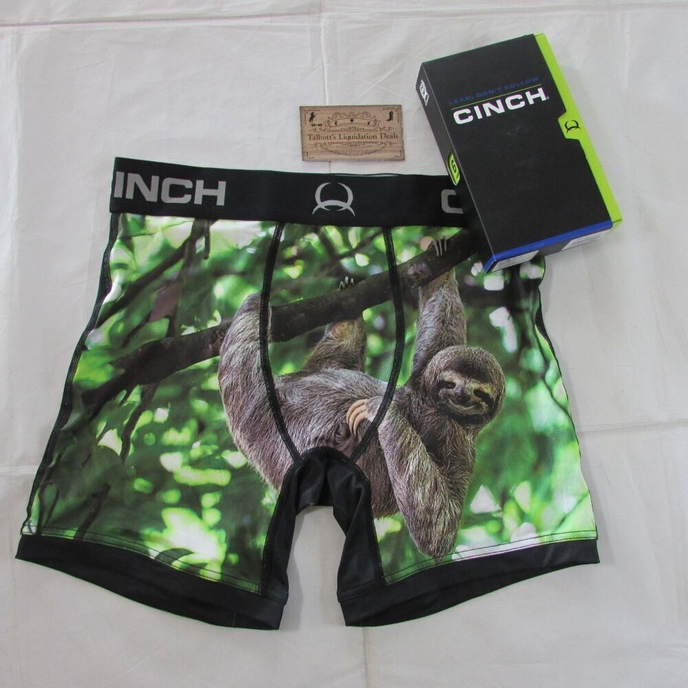 Cinch Men's Small Sloth 6" Boxer Brief Underwear MXY6009014